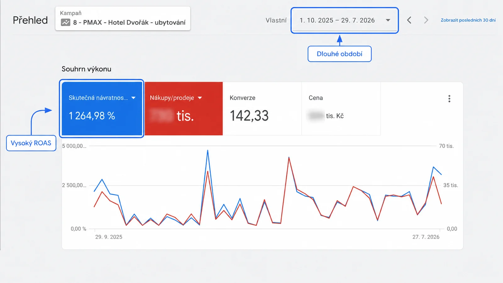 Google Ads results Hotel Dvorak
