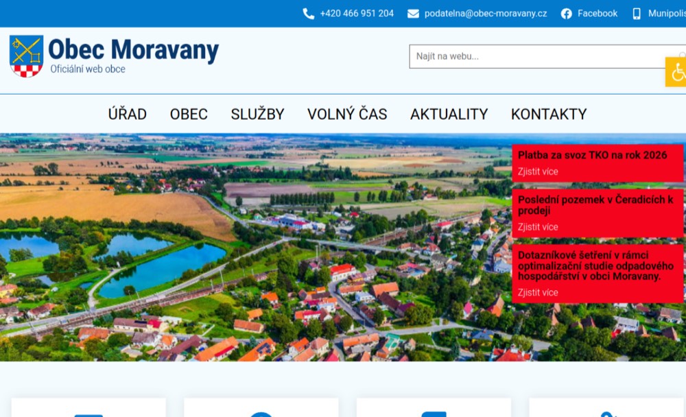 Web obce Moravany